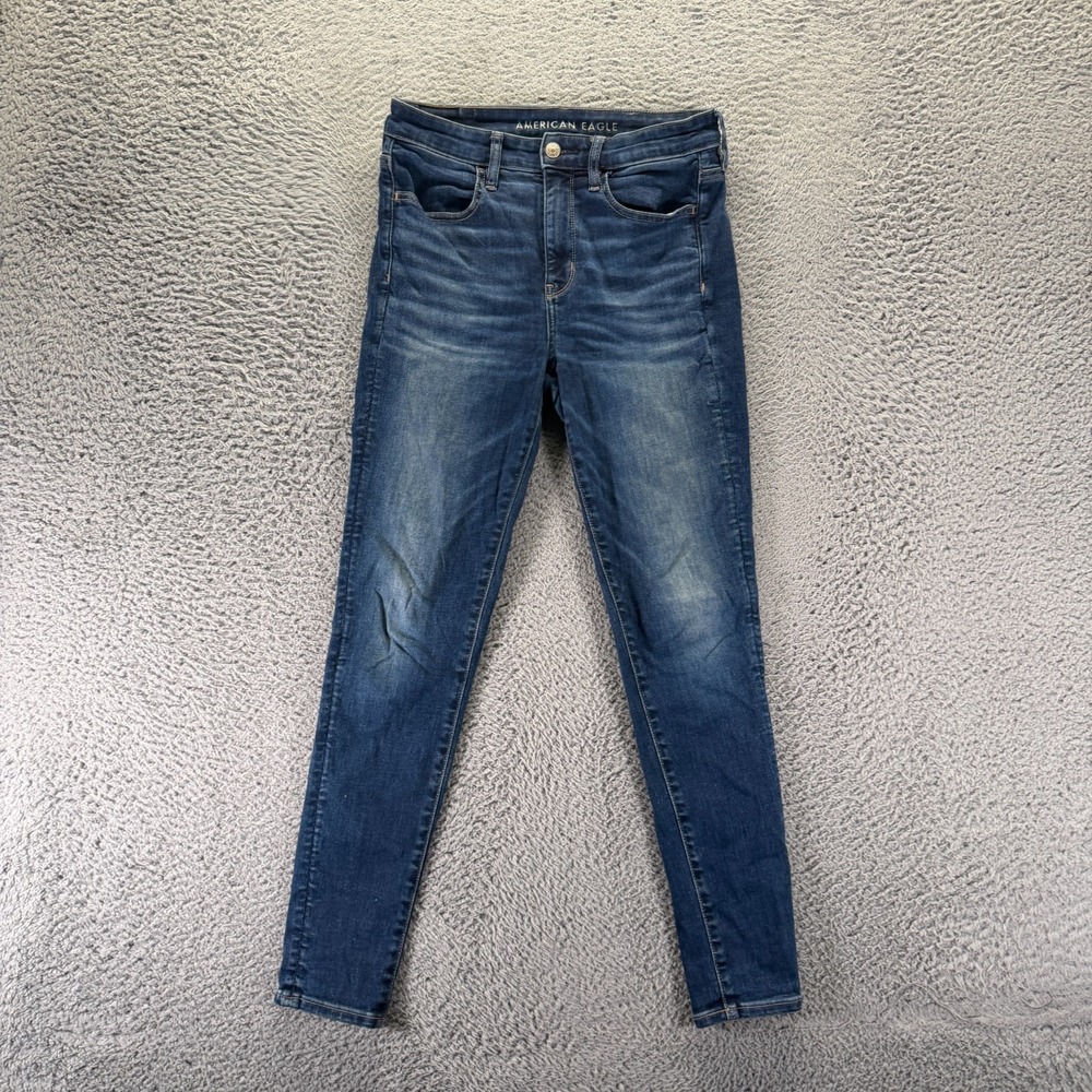 American Eagle Outfitters Jeans Womens 6 Blue Cotton Denim Jegging Faded Stretch